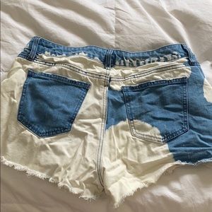 Denim/white washed shorts